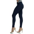 thumbnail image 2 of LMB Lush Moda Women's Leggings Basic Polyester - Extra Buttery Soft with Slimming Fit for Casual Wear, Lounging, Yoga, Exercise and Layering - Many Colors - Dark Navy (XS - XL), 2 of 2