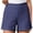 #12Dark Blue, variant on Byworldtasic High Waist Shorts for Women Comfy Elastic Waist A-Line Shorts Dressy Shorts with Pockets
