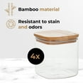 thumbnail image 6 of JS Gourmet 18.6oz Glass Canister With Bamboo Lid, Ideal for Rice, Sugar, Flour and Nuts (4 Pack), 6 of 7