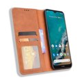 thumbnail image 4 of Compatible with Nokia G50 Case Magnetic Closure Vintage Pattern PU Leather Wallet Cover with Card Slots-Brown, 4 of 5