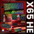 thumbnail image 2 of ATTACK SHARK X65 HE 8Khz Rapid Trigger Keyboard, 0.01mm RT Accuracy, 60% Wired Magnetic Switch Gaming Keyboard with 8Khz Coiled Cable, Adjustable Actuation,SnapTap,for PC/Mac, Black Contour, 2 of 8