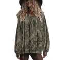 thumbnail image 7 of Women's Camo Sweatshirts Long Sleeve Maple Leaf Pullover Sweatshirt Trendy Fashion Crewneck Shirts Fall Tops, 3XL Gray, 7 of 7
