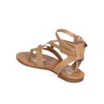 thumbnail image 3 of New Women Breckelles Capri-04 Leatherette Criss Cross Flip Flop Gladiator Sandal, 3 of 6