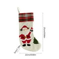 thumbnail image 3 of Luoshdecor Christmas Stockings,9 in Cute Santa Snowman Deer Gift Plaid Cuff Stocking for Holiday Xmas Party, 3 of 6