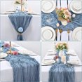 thumbnail image 6 of Steadline Elegant Pleated Gauze Table Runner For Wedding Decor - Rustic Party Tablecloth Dining Room Decoration Romantic Banquet Centerpiece Lightweight Material 90x180cm, 6 of 9