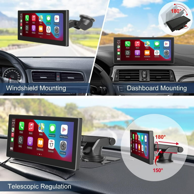 Road Top Wireless Carplay & Android Auto, écran tactile 8,8'', autoradio  Apple Carplay avec caméra de recul, support Mirror Link, Bluetooth 5.0,  Siri, navigation GPS, FM, musique, vidéo 