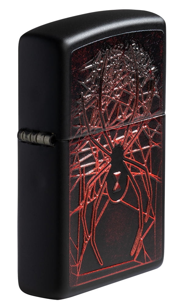 Zippo Spider Texture Print Design Black Matte Pocket Lighter