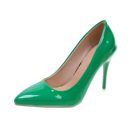 

Scheme-s Women s Bridal Sexy Color Slip On Pointed Toe Stiletto Heels Pump Shoes-41