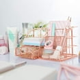 thumbnail image 4 of Desk Organizers and Accessories, Office Organizer Pencil Holder for Desk, Desk Office Supplies Organizer (Rose Gold), 4 of 6