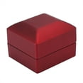 thumbnail image 2 of Ring Box Square Ring Jewelry Earring Coin Box with LED Light for Wedding Engagement, 2 of 9
