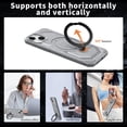 thumbnail image 6 of Allytechgroup Magnetic Case for iPhone 14, Support Wireless Charging Rugged Heavy Duty Durable Cover Case with Kickstand Shockproof Back Cover for iPhone 14, Gray, 6 of 6