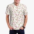 thumbnail image 5 of Wukai Rose Flowers Men’s Polo Shirts,Quick-Dry Athletic Shirt,Classic Fit Shirts-XX-Large, 5 of 8