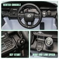thumbnail image 6 of Track Seven 24V 2 Seater Ride on Car, Licensed LEXUS LX600 Electric Car with Remote, 20" Width Seat, Bluetooth, LED Lights, Key Start, Portable Handle, 24V Ride on for Boys Girls Age 3+, Black, 6 of 11