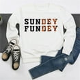 thumbnail image 4 of Baberdicy Sweatshirt for Women Game Day Sweatshirt Women Sundey Fundey Sweatshirt Football Season Hoodie Sunday Shirt Crew Neck Pullover Pullover Sweaters for Women White, 4 of 4