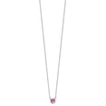 thumbnail image 2 of Finest Gold Sterling Silver Rhodium-Plated Pink Crystal 18.5 in. Necklace, 2 of 4