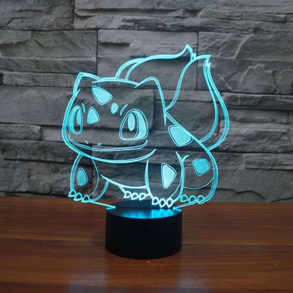 Abstractive 3D LED Animal Optical Illusion Lamp 7 Color Touch USB Birthday Gift 