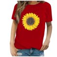 thumbnail image 1 of Pompotops T-Shirt à Manches Courtes Imprimé Tournesol Womens, 1 of 5
