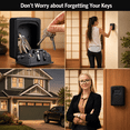 Key Group Lock Box Key Lock Box Wall Mounted 4 Digit Combination Lockbox For Outside House ...