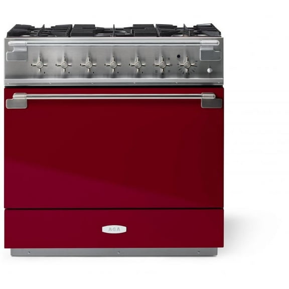 Aga Ael361df Elise Series 36" Wide 4.5 Cu. Ft. Free Standing Dual Fuel Range - Cranberry