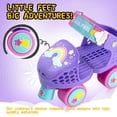 thumbnail image 3 of Patines SULIFEEL para niños ajustables con forma de unicornio cuádruple, color morado, 3 of 7