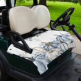 thumbnail image 2 of Golf Cart Seat Covers for 2 Seater,Blue Pumpkin Fall Microfiber Cart Seat Towel Blanket,Thanksgiving Eucalyptus Leaves Weeping Absorbent NonSlip Bench Seats Protector for Golf Course 51"x31", 2 of 9