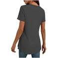 thumbnail image 5 of Livrdious Womens Summer Tops Short Sleeve V Neck Casual Shirts Curved Hem Flowy Tee Trendy 2026 Basics Tunic Tshirt, S-2X, 5 of 6