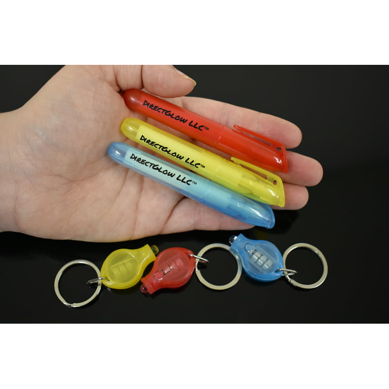 Blacklight Reactive Invisible UV Ink Marker Pen Large 3 Section Blue Red Yellow