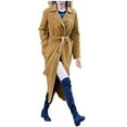 thumbnail image 2 of Tdoqot Women's Trench coats- Button Down Warm Winter Coats for Women Khaki Size 2XL, 2 of 7