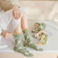 thumbnail image 6 of 5 Pairs Vintage Floral Crew Socks for Women, Soft Cotton Embroidered, Cottagecore Ruffle Socks for Casual & Dress Wear, 6 of 7