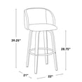 thumbnail image 3 of LumiSource Fran 29" Fixed-Height Barstool - Set of 2, 3 of 10