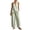 Green 12, variant on Karymi Womens Tops Dressy Casual 2 Piece Gingham Linen Blend Outfit Set, V Neck Sleeveless Loose Pullover Tank Top Elastic High Waist Wide Leg Pants with Pockets Womens T Shirts