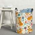 thumbnail image 6 of Goofa Whimsical Fox Floral Garden Printed Circular Hamper,Laundry Basket with Handles,Storage Baskets Foldable,Large Capacity Laundry Hamper-, 6 of 6
