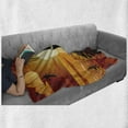 thumbnail image 6 of Vintage Boat Soft Flannel Fleece Blanket, Sunset Sailing Old Boat Horizon Dramatic Ocean Dawn Seagulls Flying, Cozy Plush for Indoor and Outdoor Use, 60" x 80", Maroon Orange Black, by Ambesonne, 6 of 6