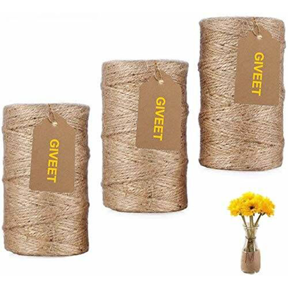 Giveet 984 Feet Natural Jute Twine, Premium Jute Twine MultiPurpose