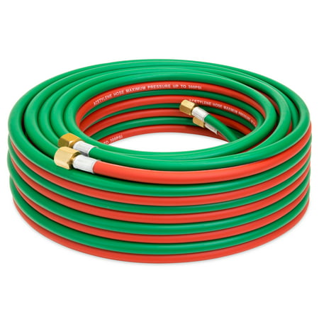 Best Choice Products Industrial Duty 300 PSI 50' Twin Welding Torch Hose (Best Tig Welding Torch)