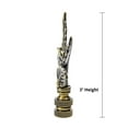 thumbnail image 2 of Home Concept Leaves Antique Brass Lamp Finial, 3"h Bronze, 2 of 7