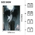 thumbnail image 3 of WOBOGO Fallen Angel Notebook College Horizontal Grid Paper Ink Spill Resistant Water Resistant Cover 8.3x5.7x0.4in, 3 of 8