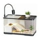 thumbnail image 2 of Kit de acuario para tortugas hábitat acrílico acuático y terrestre | Lámpara de calor LED para calentar, rampa extraíble, plantas decorativas | Pequeño recinto que ahorra espacio para tortugas, 2 of 3