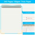 thumbnail image 4 of xianyou-Top Spiral Notebook, A4 Hardcover Top Bound Steno Pads, 240 Pages 100gsm College Ruled Left Handed Notebook Journal for Work, School, Meeting Writing - Blue, 8.5" x 11", 4 of 4