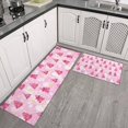 thumbnail image 2 of Pink Christmas Tree Pattern Kitchen Rugs Sets Of 2,Anti Fatigue Kitchen Mat Rugs Non Slip Washable,Decorative Kitchen Floor Mats for Kitchen,Sink,Laundry,17"x30"+17"x47", 2 of 7