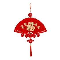 Vietnamese New Year Decoration 2025, Spring Festival Paper Fan Hanging Decoration,3D Blessing Tassle Paper Fan Ornament Chinese Spring Festival Red Ornament,Lunar New Year Decoration,Asian Vietnamese