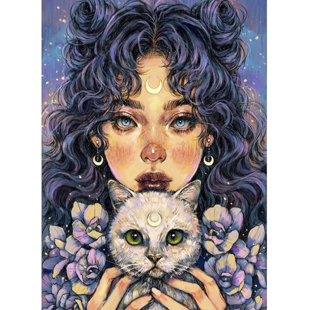 Taladro Diamante Pintura (DF4064) 5D DIY Completo Chica Bordado Mosaico Craft Kit (W1525) 20X30cm Hugtrwg Para estrenar