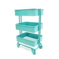thumbnail image 3 of Cart Storage Rack Creative Three-layer Carts Lovely Metal Metal Frame Miniature Pretend Frame Imitation Shelf Pretend Play Toys for Children Parents School Blue, 3 of 6