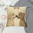 thumbnail image 2 of GOSMITH  Valentine's Day Gifts Pillow Covers Love Boop Kiss Decorative Throw Pillow Case, Wedding Gifts, Dog Lover Gifts, Golden Retriever Decor for Home Bedroom Living Room, 2 of 5