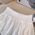 thumbnail image 5 of Balletcore Ruffled Mini Skirt with Lace Trim Low Rise Tiered White Skirt Summer Women Teen Y2K Goth Outfit, 5 of 9