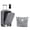 Grey, variant on CQHXIAO Expandable Front Opening 20-Inch Carry-On Luggage Set with USB Port and Cup Holder Two-Piece ABS Suitcase, Ivory