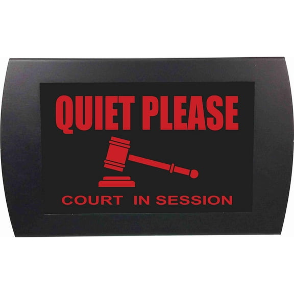 AMERICAN RECORDER - "QUIET PLEASE Court in Session" LED Lighted Sign