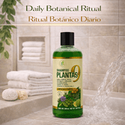 Herbal Shampoo 9-Plant – 16.9 fl oz – with Cacahuananche, Sangre de Grado, Bergamot, Aloe Vera (Sábila), Rosemary & More – Natural Botanical Formula – Paraben & Sodium-Free – Strengthens Hai