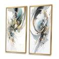 thumbnail image 3 of Designart "Mosaic Echoes in Turquoise and Gold II" Cubism Framed Wall Art Set Of 2 - Turquoise Abstract Gallery Wall Frame Set For Home Decor, 3 of 6