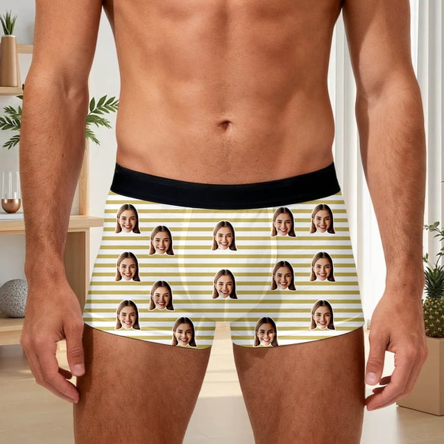 Printed Striped Underwear for Daily Comfort and Support – Breathable Soft Briefs Designed for Men
